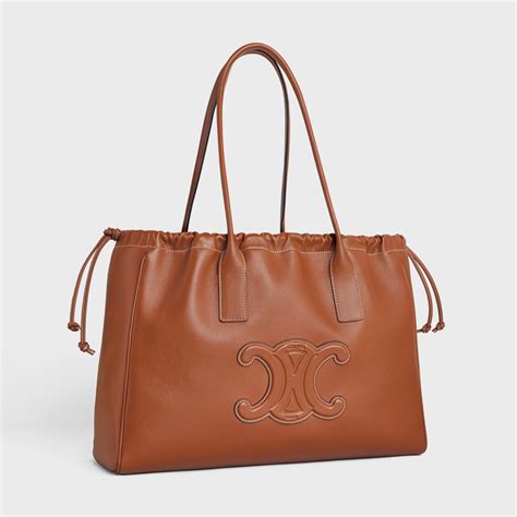 celine small cabas drawstring cuir triomphe in smooth calfskin|Women's Small cabas Drawstring cuir Triomphe in smooth .